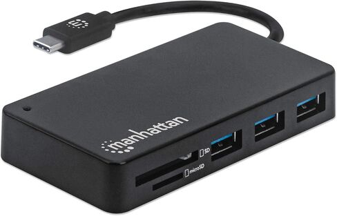 Manhattan 4-Port USB 3.0 Hub – with 5 Gbps Data Transfer, 1A Mobile Device Charging, 8 inch Cable – Compatible with PC, MacBook, Mac Pro, Mac mini, iMac, Surface Pro, Flash Drive - 162746 in Saudi Arabia