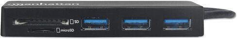 Manhattan 4-Port USB 3.0 Hub – with 5 Gbps Data Transfer, 1A Mobile Device Charging, 8 inch Cable – Compatible with PC, MacBook, Mac Pro, Mac mini, iMac, Surface Pro, Flash Drive - 162746 in Saudi Arabia