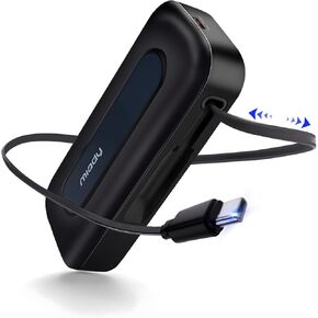 Miady Portable Charger Built-in 1.9ft Retractable Cable, 10000mAh PD 30W Fast Charging Power Bank with LED Display Small Battery Pack Compatible with iPhone 16/15/Pro/Pro Max, Samsung, Android, iPad