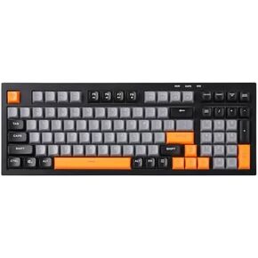 YUNZII D98 Gaming Keyboard, RGB Backlit Quite Keyboard for Office, Full Numpad, Spill Resistance, Anti-ghosting USB Wired Membrane Keyboard 98 Keys for PC Gaming Office(White)