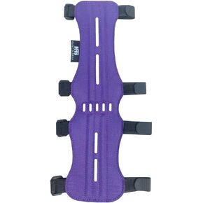 Hunt & Seek Fabric Archery Arm Guard 4 Hook-and-Loop Adjustable Straps Hunting Arm Guard Forearm Wrist Protector Archery Bracer Adult Unisex - Purple