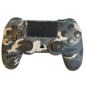 GameNext 【وحدة تحكم عن بعد للوحة الألعاب اللاسلكية باللون الأزرق المموه متوافقة مع P4/Slim/Pro مع اهتزاز مزدوج/مستشعر حركة 6 محاور/استبدال الصوت لوحدة التحكم P4