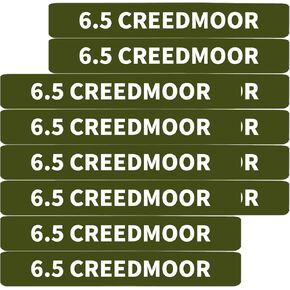 12 Pack Miaozhun 6.5 Creedmoor Magazine Marking Bands 6.5 Creedmoor Magazine Ammo Caliber Identification Bands (Army Green-White)