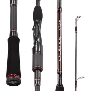 Cadence Vigor Spinning Rod, 30-Ton Carbon Blank, Fuji Reel Seat, Durable Stainless-Steel Guides, 2-Piece Rod with Convenience & Performance, Multiple Actions Available