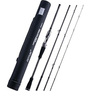Goture Travel Fishing Rods with Case, 4 Piece Fishing Rod, Casting/Spinning Rod, 30T Carbon Fiber Quality Fishing Pole for Saltwater Trout, Bass, Walleye, Pike