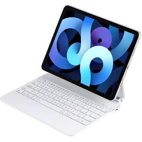 INI Magic Magnetic Keyboard for iPad Pro 11 Inch 4th Gen 2022 iPad Pro 11" 3rd & 2nd & 1st Gen, Slim Keyboard Cover, 3 Brightness Levels, Multi-Touch Trackpad for 10.9-inch Air 5th Gen Air 4 - White