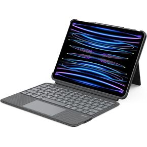 CHESONA for iPad Pro 11 Detachable Case Keyboard, for iPad Pro 11 inch, Air 5th/4th 10.9 inch, Backlit - Touchpad - Pencil Holder, Vertical/Landscape, Gray