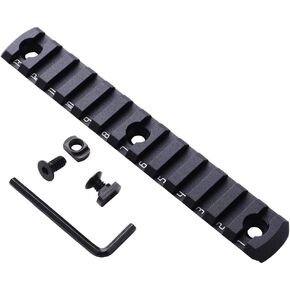 TuFok Picatinny Rail Section for Mlock - Thin 0.27in Height Rail Attachment Rail Adapter Mount Alumimun 13-Slot