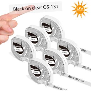 Compatible Dymo Clear Label Tape, Phomemo P12 Label Tape Clear Replace for DYMO LetraTag Refills 12mm x 4m 1/2 x 13, Clear Tape Compatible with Dymo LetraTag lt-100h Phomemo P12 P12-PRO Phomemo LT12