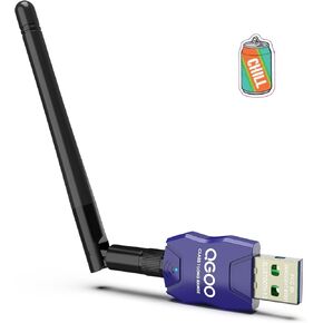 Class 1 Long Range Bluetooth Adapter for PC, QGOO USB Bluetooth Adapter for PC 5.3+EDR, Bluetooth Dongle Bluetooth Receiver Support Windows10/8.1/8/7（blue-172）