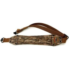 Rig'Em Right Waterfowl High Brass Classic Non-Slip Gun Sling with Brass Rivets and Brass Cinch Buckle - Universal Metal Gun Clips Included