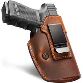 Full Grain Leather Holster Compatible with Glock 17 19 22 31 42 43/Taurus G2C G3C G3/M&P Shield/Hellcat XDM 40/P320 P365/Two to Fit Most Full Size Compact Subcompact Pocket Handguns