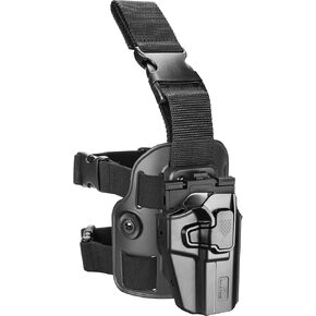 Level II Tactical Drop Leg Holster, Universal Leg Holster Fits 100+ Pistols, Thigh Holster for Glock 17 19,Beretta 92FS,S&W M&P 9mm/.40, Sig P320 P220,XD Series, Fit Most Full&Compact Size Pistols