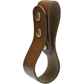 Cowhide Leather Whip Holster -Thick Grain Leather Whip Holder Indiana Jones Whip Holder,Brown Leather BullWhip Belt Holster Handmade for Cowboy