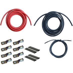 WindyNation 6 Gauge AWG (20 Feet Black + 20 Feet Red) Power Inverter Battery Cable Wire Kit for DC to AC Inverters RV, Car, Solar, Marine, Off-Grid