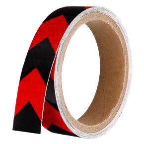 YOKIVE Reflective Tape, Self-Adhesive Safety Tape Reflectors, Great for Outdoor, Traffic, Daily Use (Arrow White Black, 30 Ft x 1-Inch)