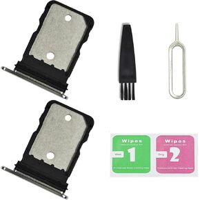 2 PCS for Pixel 6 Pro Single SIM Card Tray Replacement, Single SIM Card Slot Holder Compatible with Pixel 6 Pro (Cloudy White)