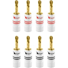 Nakamichi GrubLock Excel Series 24k Gold Plated BFA Banana Plugs, 10-18 AWG in Kuwait