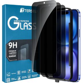 T Tersely [3-Pack] Privacy Screen Protector for iPhone 16 Plus (6.7inch) with Installation Alignment Frame,Edge to Edge Protection Full Cover Private Anti-Spy Case-Friendly Curved