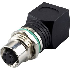M12 to RJ45 4-Pin Female Adapter, IP68 Waterproof, Shielded, 100% Connectivity