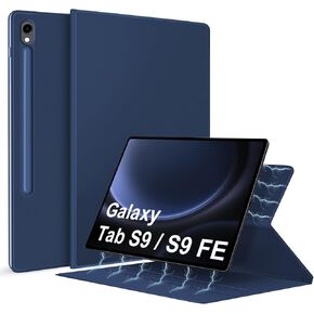 DUNNO Magnetic Case Cover for Samsung Galaxy Tab S9 FE 10.9-Inch / S9 11-Inch 2023 with S-Pen Holder, Ultra-Slim Lightweight Magnetic Folio Tablet Case, Auto Wake/Sleep (Dark Blue)