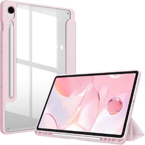 Fintie Hybrid Slim Case for Samsung Galaxy Tab S9 FE 5G 10.9 Inch/Galaxy Tab S9 11 Inch 2023 with S Pen Holder, Shockproof Cover with Clear Transparent Back Shell, Auto Wake/Sleep, Lilac Marble