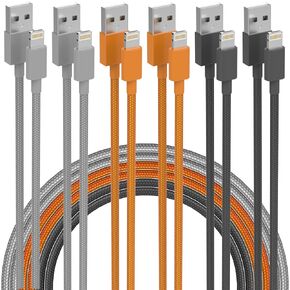 iPhone Charger Lightning Cable [Apple MFi Certified] Long Nylon Braided USB Fast Charging Phone Charger Cord for iPhone 14 Pro/13 mini/13/12/11 Pro MAX/XR/XS/8/7/Plus/6S/SE/iPad