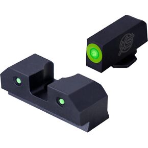 XS SIGHTS R3D Tritium Night Sight for Glocks Gen 1-5 and Taurus, Front and Rear Glow in The Dark Tritium for Tactical Applications