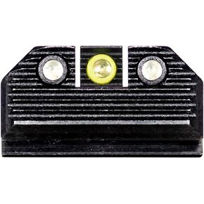Night Fision Optics Ready Stealth Night Sight Set Compatible Springfield Hellcat OSP/RDP/XD-S Mod.2 OSP with Shield RMSc and Holosun K line, Yellow Front Ring, Black Rear Rings