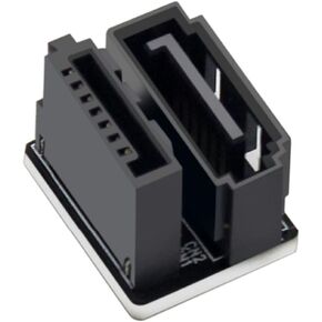 xiwai Single SATA 7Pin Female to 7Pin Male Angled Adapter 360 Degree for SSD HDD Mainboard Desktops Motherboard