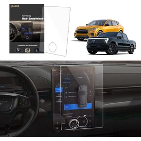AOSKonology BestEvMod for Mach E/F-150 Lightning Clear 9H HD Screen Protector Center Console Compatible with 2021-2024 Mustang Mach-E/ 2022-2024 F150 Lightning 15.5 Inch Screen Anti-Glare (HD) 2