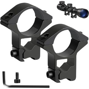 1'' Dovetail Scope Rings, 2 Pack High Profile or Medium Profile 1 Inch Scope Mount Rings for 11mm Dovetail Rails