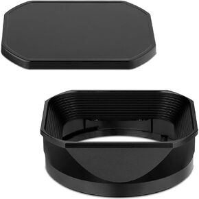 Haoge Metal Square Lens Hood for Fujifilm Fujinon Fuji XF 16-50mm F2.8-4.8 R LM WR & XF33mm F1.4 R LM WR,XF 23mm f/1.4 R LM WR Lens Replaces LH-XF23 II/2 Hood with a Hood Cap on X-T5 X-T4 XT50 Camera