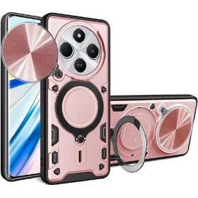 حافظة لهاتف Xiaomi Redmi 14C 4G مع نافذة كاميرا منزلقة، مسند، مادة TC+TPC، غطاء هاتف مزدوج الطبقات مقاوم للصدمات ومضاد للخدش، أسود in Kuwait