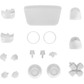 Buttons Full Set for PS5 Controller,Joysticks Dpad R1 L1 R2 L2 Direction Key ABXY Buttons, Replacement Button Repair Kit for PS5 Game Console(White)