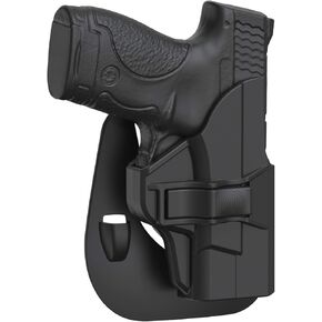 M&P Shield 9mm Holster, OWB Paddle Holster fit 3.1" Barrel Smith & Wesson M&P Shield Plus 9mm/40, M&P 9mm/40 Shield 2.0, Adjustable Cant Gun Holster with Fast Release - Right Handed