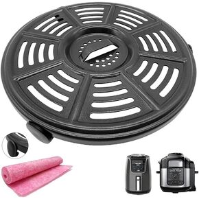 8.2IN Air Fryer Crisper Tray for Ninja AF101 4QT AF161 AF150 XL 5.5QT Air Fryers, Premium Air Fryer Grate Grill Plate Insert Pan Crisping Tray Rack Grid for Ninja FD302 Foodi Pressure Cooker