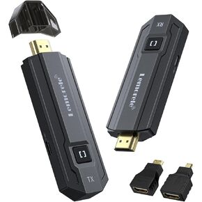 مجموعة جهاز إرسال واستقبال HDMI اللاسلكي من Lemorele تدعم 1080P@60 هرتز عالي الدقة لنقل ما يصل إلى 164 قدمًا، قابس وتشغيل موسع HDMI لاسلكي، بث صوت الفيديو (HDMI TX+RX 1) in Kuwait
