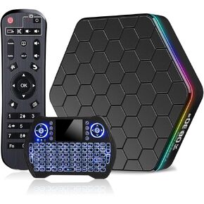 Android TV Box 12.0 T95Z Plus 4GB RAM 32GB ROM 2.4G/5G WiFi6 6K 3D HDR10+ Bluetooth 5.0 Android Box Smart TV Box 2024 with Keyboard Remote