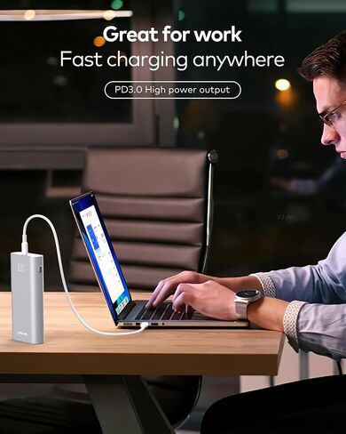 65W Power Bank- 20000mAh Portable Charger with USB-C Fast Charging, 95W Total Output for Mac Air/pro,HP,DELL,Lenovo,Steam Deck,Switch,iPad,iPhone,Android. in Saudi Arabia