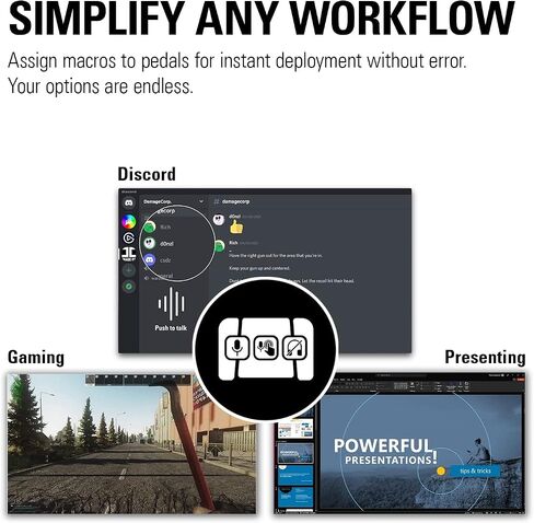 Elgato Stream Deck Pedal - وحدة تحكم في الاستوديو بدون استخدام اليدين، 3 مفاتيح قدم كبيرة، إجراءات تشغيل في التطبيقات والبرامج مثل OBS، Twitch، YouTube والمزيد، تعمل مع Mac والكمبيوتر الشخصي (متجدد) in Saudi Arabia