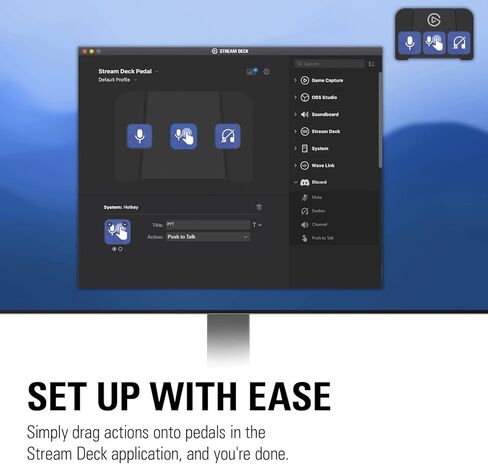 Elgato Stream Deck Pedal - وحدة تحكم في الاستوديو بدون استخدام اليدين، 3 مفاتيح قدم كبيرة، إجراءات تشغيل في التطبيقات والبرامج مثل OBS، Twitch، YouTube والمزيد، تعمل مع Mac والكمبيوتر الشخصي (متجدد) in Saudi Arabia