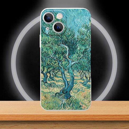 حافظة لهاتف iPhone 14، حافظة هاتف بأشجار الزيتون من Van Gogh، حافظة فنية للغابات للنساء والرجال، غطاء TPU ناعم نحيف لهاتف iPhone 14 (6.1 بوصة) in Saudi Arabia
