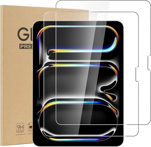 واقي شاشة CoBak مكون من قطعتين لجهاز iPad Pro 13 بوصة 2024 الجيل السابع، iPad Air 13 بوصة 6 الجيل 2024 الجيل السادس، زجاج مقسى بوضوح عالي الدقة، مقاومة للخدش وتركيب خالٍ من الفقاعات in Saudi Arabia