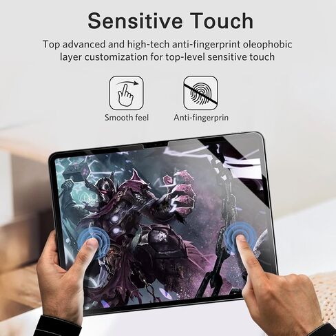 واقي شاشة CoBak مكون من قطعتين لجهاز iPad Pro 13 بوصة 2024 الجيل السابع، iPad Air 13 بوصة 6 الجيل 2024 الجيل السادس، زجاج مقسى بوضوح عالي الدقة، مقاومة للخدش وتركيب خالٍ من الفقاعات in Saudi Arabia