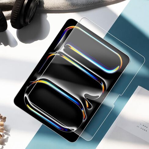 واقي شاشة CoBak مكون من قطعتين لجهاز iPad Pro 13 بوصة 2024 الجيل السابع، iPad Air 13 بوصة 6 الجيل 2024 الجيل السادس، زجاج مقسى بوضوح عالي الدقة، مقاومة للخدش وتركيب خالٍ من الفقاعات in Saudi Arabia