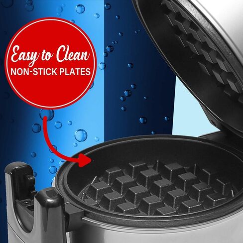 برينتوود TS-231S ماكينة صنع الوافل البلجيكية الكهربائية، 520 وات، فضي in Kuwait