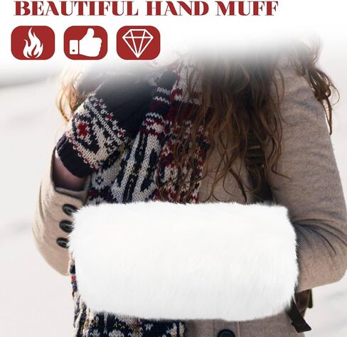 BESPORTBLE فو الفراء يفشل اليد النساء الشتاء أكثر دفئا الحقيبة غامض فروي أفخم الأسلحة دفئا يفشل اليد فروي دافئ مع حزام اليد دفئا إفشل للأنشطة الشتوية في الهواء الطلق in Kuwait
