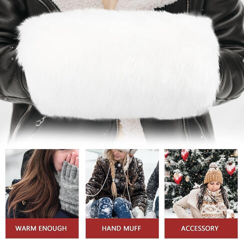 BESPORTBLE فو الفراء يفشل اليد النساء الشتاء أكثر دفئا الحقيبة غامض فروي أفخم الأسلحة دفئا يفشل اليد فروي دافئ مع حزام اليد دفئا إفشل للأنشطة الشتوية في الهواء الطلق in Kuwait