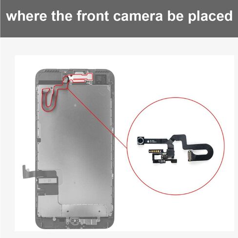استبدال الكاميرا الأمامية OEM لجهاز iPhone 7Plus 5.5 بوصة مستشعر القرب كشف الوجه (iPhone 7Plus) in Saudi Arabia